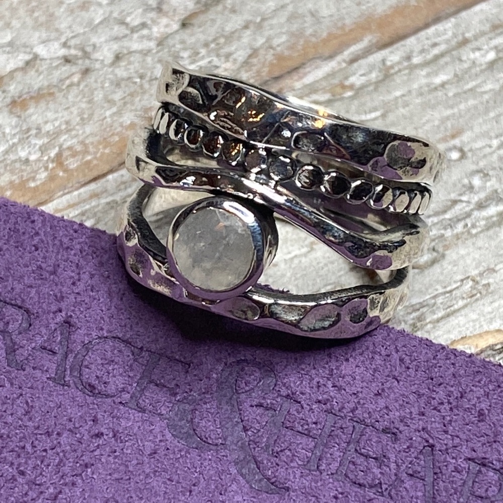 Grace & Heart G&H BEACHCOMBER Ring SIZE 8 .925 SS MOONSTONE BRAND NEW TOP SELLER